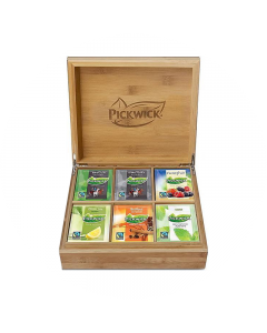 Pickwick theekist bamboe 6-vaks gevuld